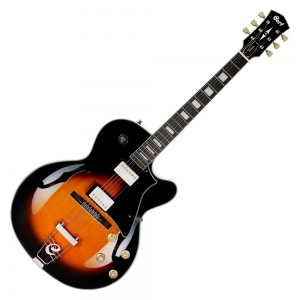 Cort félakusztikus gitár tokkal, Tabacco Burst