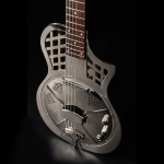 Johnson fémtestű rezonátoros gitár pickup-pal, nikkelezett