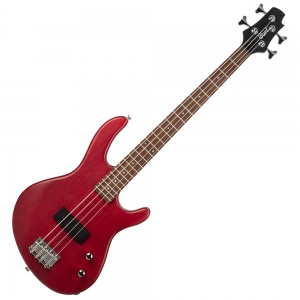 Cort junior elektromos basszusgitár, Powersound hangszedő, matt cseresznye