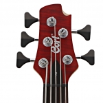 Cort elektromos basszusgitár, 5 húros, matt vörös