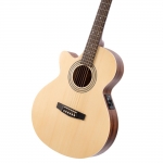 Cort akusztikus gitár elektronikával, balkezes, matt natúr