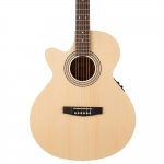 Cort akusztikus gitár elektronikával, balkezes, matt natúr