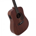 Sigma akusztikus gitár elektronikával, all solid mahagóni, tokkal