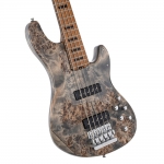 Cort elektromos basszusgitár, 5 húros, deluxe félkemény tokkal, nyílt pórusú szénszürke - KIFUTÓ MODELL, ÁRZUHANÁS