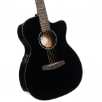 Cort akusztikus gitár elektronikával, cutaway, fekete