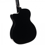 Cort akusztikus gitár elektronikával, cutaway, fekete