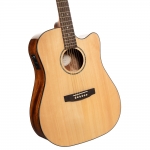 Cort akusztikus gitár elektronikával, cutaway, fényes natúr