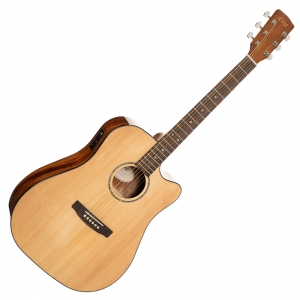 Cort akusztikus gitár elektronikával, cutaway, fényes natúr