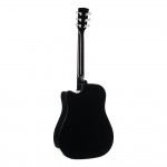 Cort akusztikus gitár elektronikával, cutaway, fekete