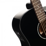 Cort akusztikus gitár elektronikával, cutaway, fekete