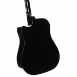 Cort akusztikus gitár elektronikával, cutaway, fekete