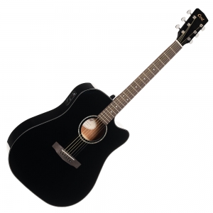Cort akusztikus gitár elektronikával, cutaway, fekete