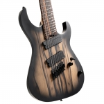 Cort elektromos gitár, 7 húros, Pale Moon ében fedlap, Multi Scale, natúr fekete burst