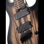 Cort elektromos gitár, 7 húros, Pale Moon ében fedlap, Multi Scale, natúr fekete burst