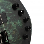 Cort elektromos basszusgitár, Bartolini hangszedők, fej nélküli, csillagpor zöld