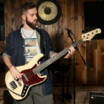 Donner elektromos JB basszusgitár, fehér