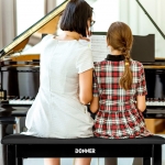 Donner DUET zongoraszék tárolóval, fekete