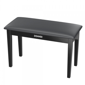 Donner DUET zongoraszék tárolóval, fekete