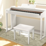 Donner zongoraszék tárolóval, fehér