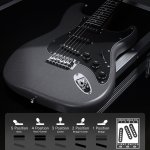 Donner elektromos gitár szett erősítővel, grafitszürke