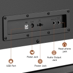 Donner DDP-200 PRO 88 billentyűs kalapácsmechanikás digitális zongora, fekete