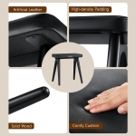 Donner zongoraszék, tömör fa, S100 design, fekete