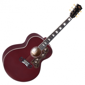 Sigma akusztikus gitár elektronikával, borvörös