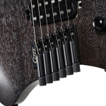 Cort elektromos gitár, fej nélküli multi-scale, matt áttetsző fekete