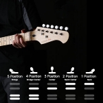 Donner Seeker Deluxe elektromos gitár szett erősítővel, metálkék