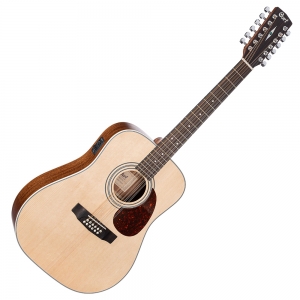 Cort akusztikus gitár elektronikával, 12 húros, matt natúr